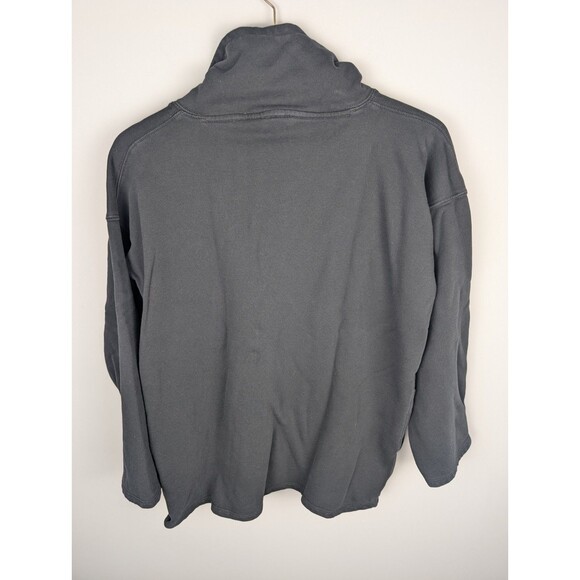 J Crew Men's Half Zip Black Pullover Sweatshirt Mens Small 100% Cotton Preppy - Picture 5 of 12